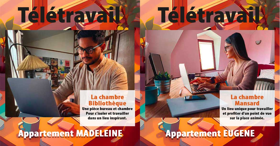 télétravailler dans les appartements de melusina